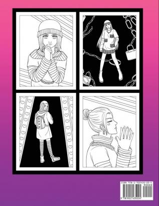 Egirl Style Coloring Book: A Fun Easy And Relaxing Coloring Gift Book with Stress-Relieving Designs and Fashion Ideas for Egirls and Eboys