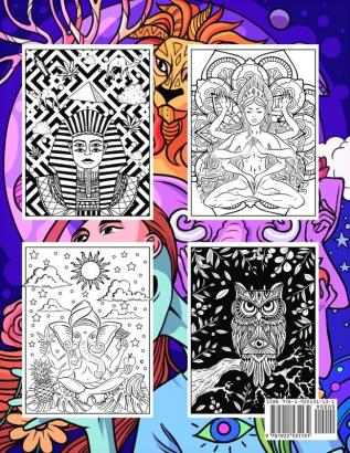 Psychedelic Therapy - A Trippy Stress Relieving Coloring Book For Adults