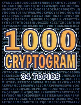 1000 Cryptogram Puzzle Book