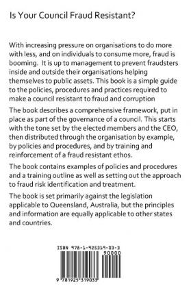 Managing Fraud and Corruption Risk in Local Government: How to make your council fraud resistant