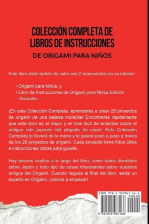 Colección Completa de Libros de Instrucciones de Origami para Niños: Origami Japonés Fácil + Origami Edición Animales