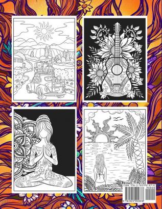 The Trippy Hippie Coloring Book - The Stress Relieving Coloring Book For Adults