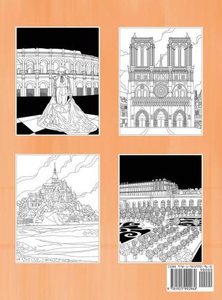 Lovely France - A Fun Adult Coloring Book For French Lovers