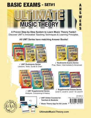 Basic Music Theory Exams Set #1 Answer Book - Ultimate Music Theory Exam Series: Preparatory Basic Intermediate & Advanced Exams Set #1 & Set #2 - Four Exams in Set PLUS All Theory Requirements!: 41