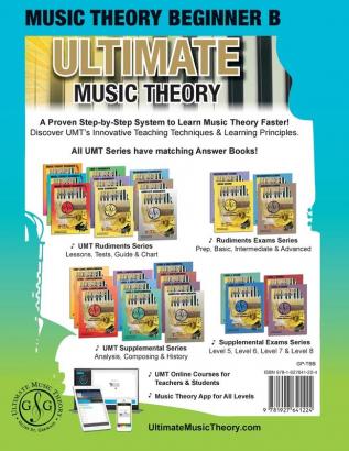 Music Theory Beginner B Ultimate Music Theory: Music Theory Beginner B Workbook includes 12 Fun and Engaging Lessons Reviews Sight Reading & Ear ... (Ultimate Music Theory Beginner Workbooks)