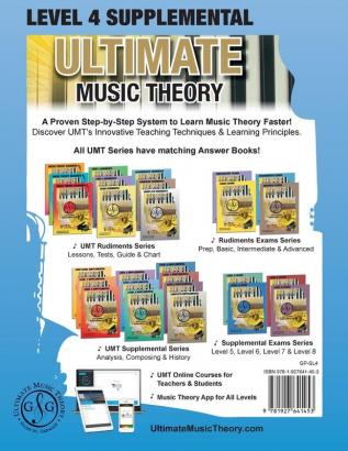 LEVEL 4 Supplemental - Ultimate Music Theory: The LEVEL 4 Supplemental Workbook is designed to be completed with the Basic Rudiments Workbook.: 24 (Umt Supplemental Workbook)