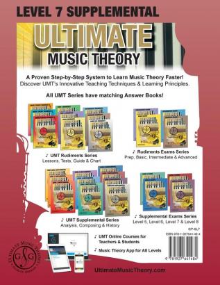 LEVEL 7 Supplemental - Ultimate Music Theory: The LEVEL 7 Supplemental Workbook is designed to be completed after the Intermediate Rudiments and LEVEL ... Workbooks.: 17 (Umt Supplemental Workbook)