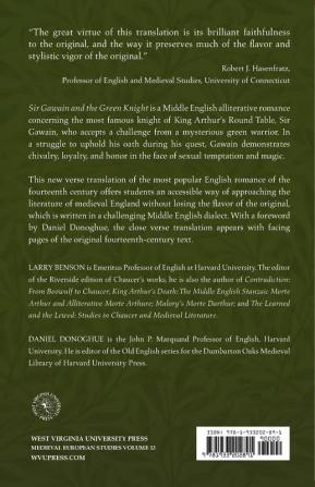 Sir Gawain and the Green Knight: A Close Verse Translation (Medieval European Studies Series)