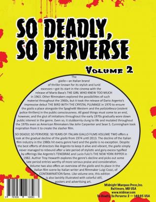 So Deadly So Perverse 50 Years of Italian Giallo Films Vol. 2 1974-2013