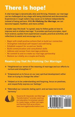 Re-Vitalizing Our Marriage: Applying the Teachings of the Bahá'í Faith to Strengthen Our Union