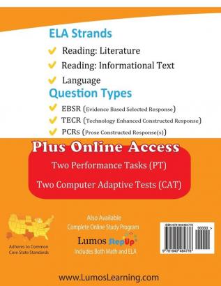 SBAC Test Prep: Grade 5 English Language Arts Literacy (ELA) Common Core Practice Book and Full-length Online Assessments: Smarter Balanced Study Guide