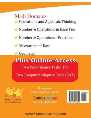 SBAC Test Prep: 4th Grade Math Common Core Practice Book and Full-length Online Assessments: Smarter Balanced Study Guide With Performance Task (PT) and Computer Adaptive Testing (CAT)