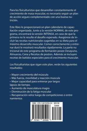 El Mejor Programa De Entrenamiento De Fisiculturismo: Aumenta Tu Masa Muscular En 30 Días O Menos Sin Esteroides Anabólicos Creatina Suplementos O Píldoras