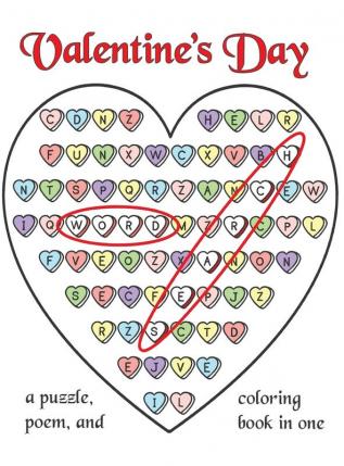 Valentine's Day Word Search: A Puzzle Poem and Coloring Book in One