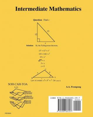 Intermediate Mathematics (US): (Algebra Geometry & Trigonometry) (Sixth Edition)