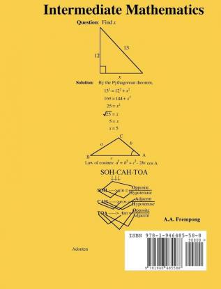 Intermediate Mathematics (US): (Algebra Geometry & Trigonometry