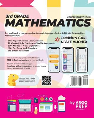 3rd Grade Common Core Math: Daily Practice Workbook - Part I: Multiple Choice 1000+ Practice Questions and Video Explanations Argo Brothers