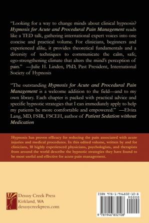 Hypnosis for Acute and Procedural Pain Management: Favorite Methods of Master Clinicians: 3 (Voices of Experience)