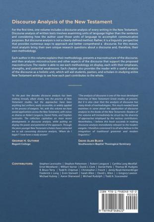 Discourse Analysis of the New Testament Writings