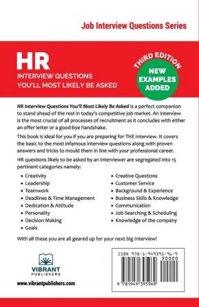 HR Interview Questions You’ll Most Likely Be Asked (Third Edition) (Job Interview Questions Series)