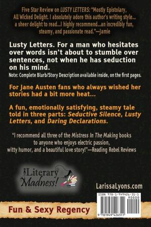 Lusty Letters - Large Print: A Fun and Steamy Historical Regency: 2 (Mistress in the Making)