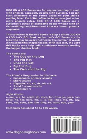 Five Let's GO! Books 1: Sound-Out Phonics Books Help Developing Readers including Students with Dyslexia Learn to Read (Step 1 in a Systematic ... (Dog on a Log Let's Go! Book Collection)