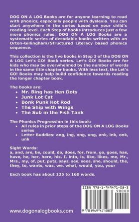 Five Let's GO! Books 3: Sound-Out Phonics Books Help Developing Readers including Students with Dyslexia Learn to Read (Step 3 in a Systematic ... (Dog on a Log Let's Go! Book Collection)