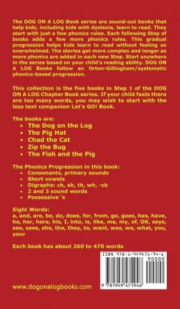 Five Chapter Books 1: Sound-Out Phonics Books Help Developing Readers including Students with Dyslexia Learn to Read (Step 1 in a Systematic Series ... (Dog on a Log Chapter Book Collections)