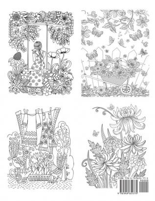 Country Garden Adult Coloring Book