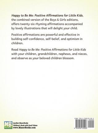 Happy to Be Me: Positive Affirmations for Little Kids: 3 (Bedtime with a Smile Picture Books)