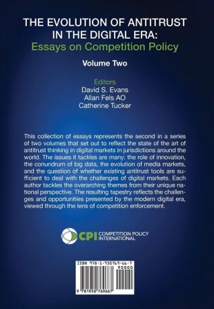 THE EVOLUTION OF ANTITRUST IN THE DIGITAL ERA - Vol. Two