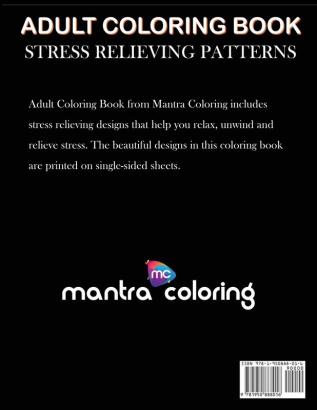 Adult Coloring Book: Stress Relieving Patterns