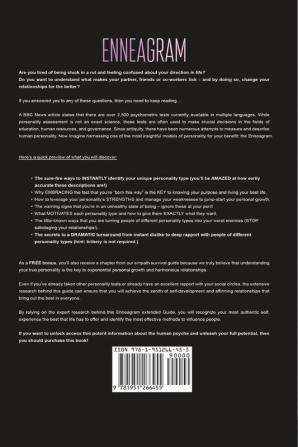 Enneagram: The Road to Self-Discovery Personal Growth and Healthy Relationships. Uncover Your Unique Path with the 9 Personality Types (#1 Made Easy Guide for Beginners)