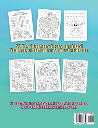 Mermaid Activity Book for Kids Ages 4-8: Fun Mermaid Activity Pages - Mazes Coloring Dot-to-Dots Puzzles and More!