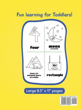 Toddler Coloring Book: Numbers Colors Shapes: Early Learning Activity Book for Kids Ages 3-5