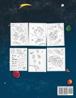 Weltraum-Malbuch für Kinder: Wunderbares Weltraum Kinderbuch mit Planeten Sternen Astronauten Raumschiffen und vielem mehr! (German Edition)