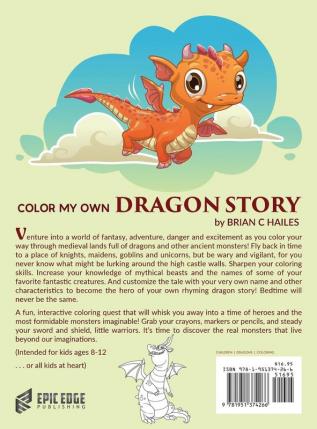 Color My Own Dragon Story: An Immersive Customizable Coloring Book for Kids (That Rhymes!): 3