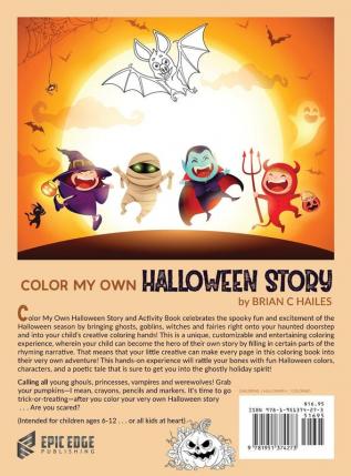 Color My Own Halloween Story: An Immersive Customizable Coloring Book for Kids (That Rhymes!): 11