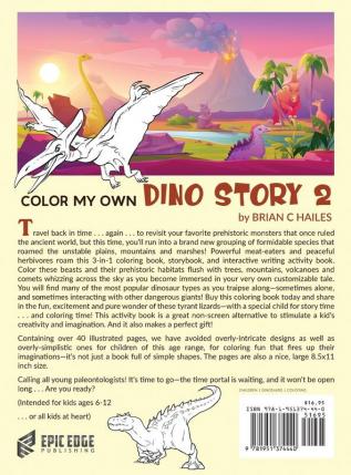 Color My Own Dino Story 2: An Immersive Customizable Coloring Book for Kids (That Rhymes!): 8