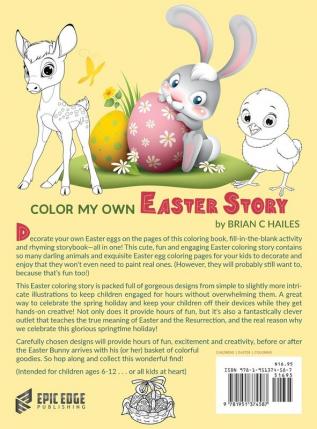 Color My Own Easter Story: An Immersive Customizable Coloring Book for Kids (That Rhymes!): 16