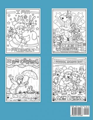 I Am Confident Kind and Loyal: Affirmation Coloring Book for Girls