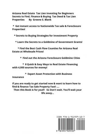 Arizona Real Estate Tax Lien Investing for Beginners: Secrets to Find Finance & Buying Tax Deed & Tax Lien Properties