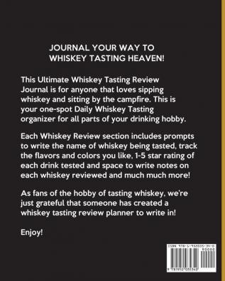 Whiskey Tasting Notebook: Tasting Whiskey Notebook Cigar Bar Companion Single Malt Bourbon Rye Try Distillery Philosophy Scotch Whisky Gift Orange Roar