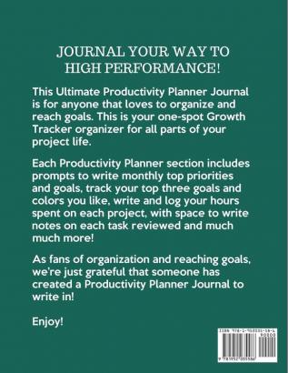 Goal Getter: Time Management Journal Agenda Daily Goal Setting Weekly Daily Student Academic Planning Daily Planner Growth Tracker Workbook