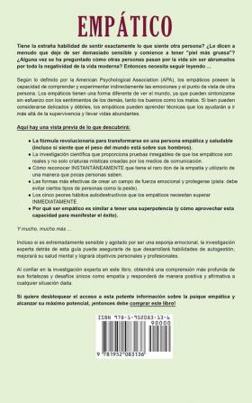 Empático La guía de supervivencia para las personas altamente sensibles: Protéjase a sí mismo de los narcisistas y de relaciones tóxicas. Descubra cómo dejar de absorber el dolor de otras personas