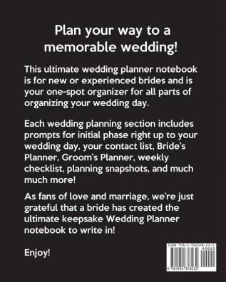 Bride To Bee: Organizer For The Bride Binder Checklist Small Wedding On A Budget Practical Planning Snapshot Calendar Dates Bachelorette Party