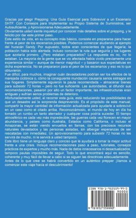 Prepping: Una Guía Esencial para Sobrevivir a cualquier Escenario SHTF Con Consejos para Implementar su Propio Sistema de Suministros ser Autosuficiente y Aprovisionarse Adecuadamente