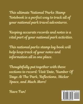 National Parks Stamp Book For Kids: Outdoor Adventure Travel Journal - Passport Stamps Log - Activity Book