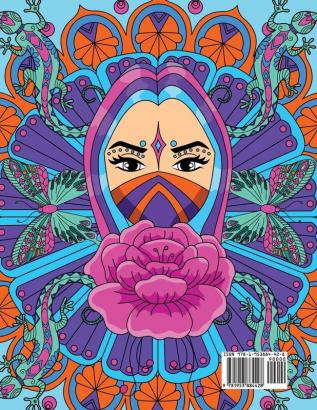 Psychedelic Coloring Book For Adults: Trippy Designs And Stress Relieving Art For Stoners