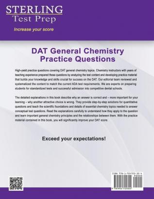 Sterling Test Prep DAT General Chemistry Practice Questions: High Yield DAT General Chemistry Questions